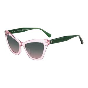 Kate Spade Pink and Green Retro Cat-Eye Sunglasses
